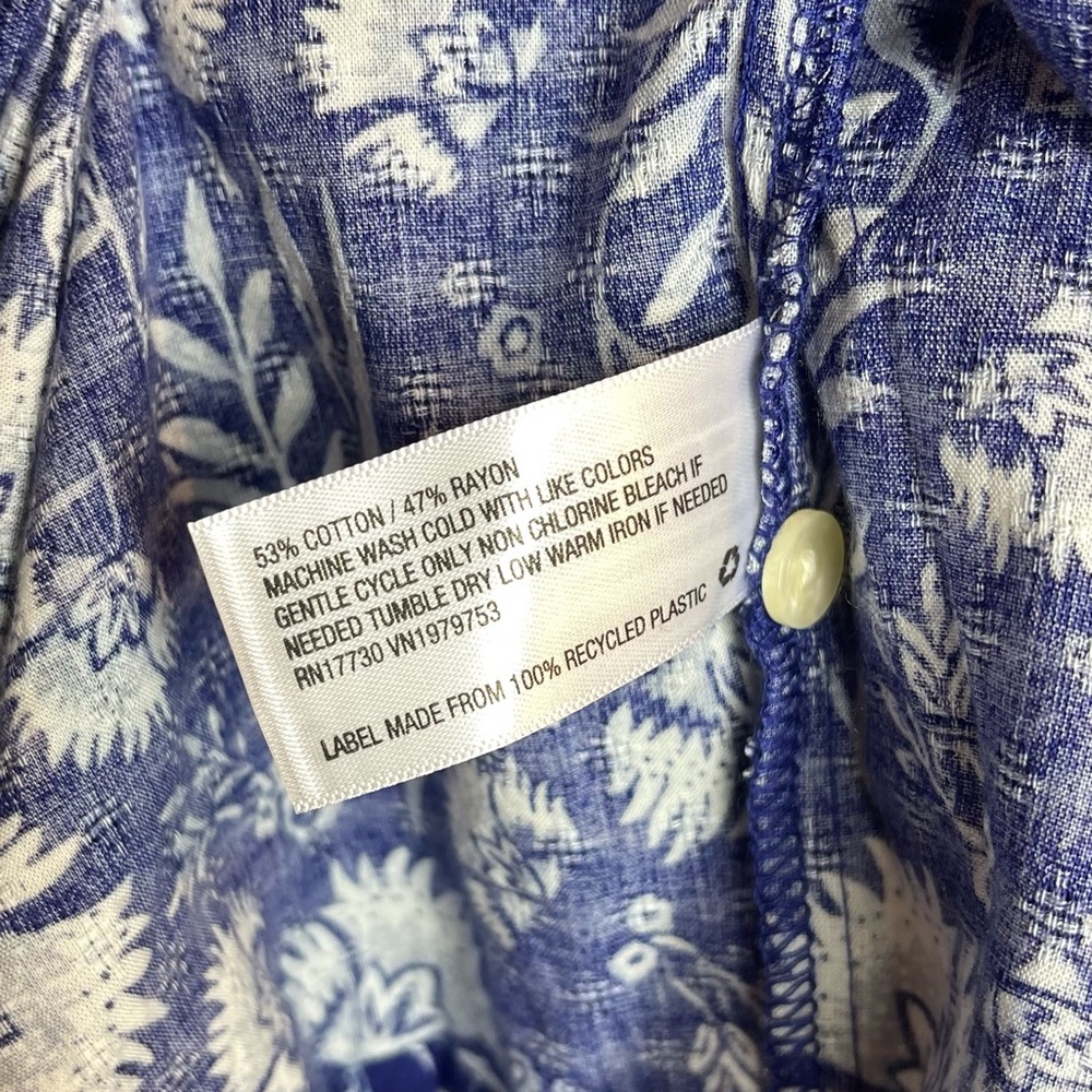 Universal Thread Puff 3/4 Sleeve Ruffle Blue Top - image 8